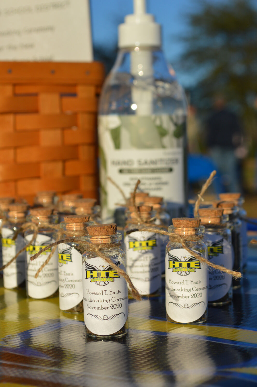 ennis groundbreaking 2020 7 soil jars and hand sanitizer-LW.jpg